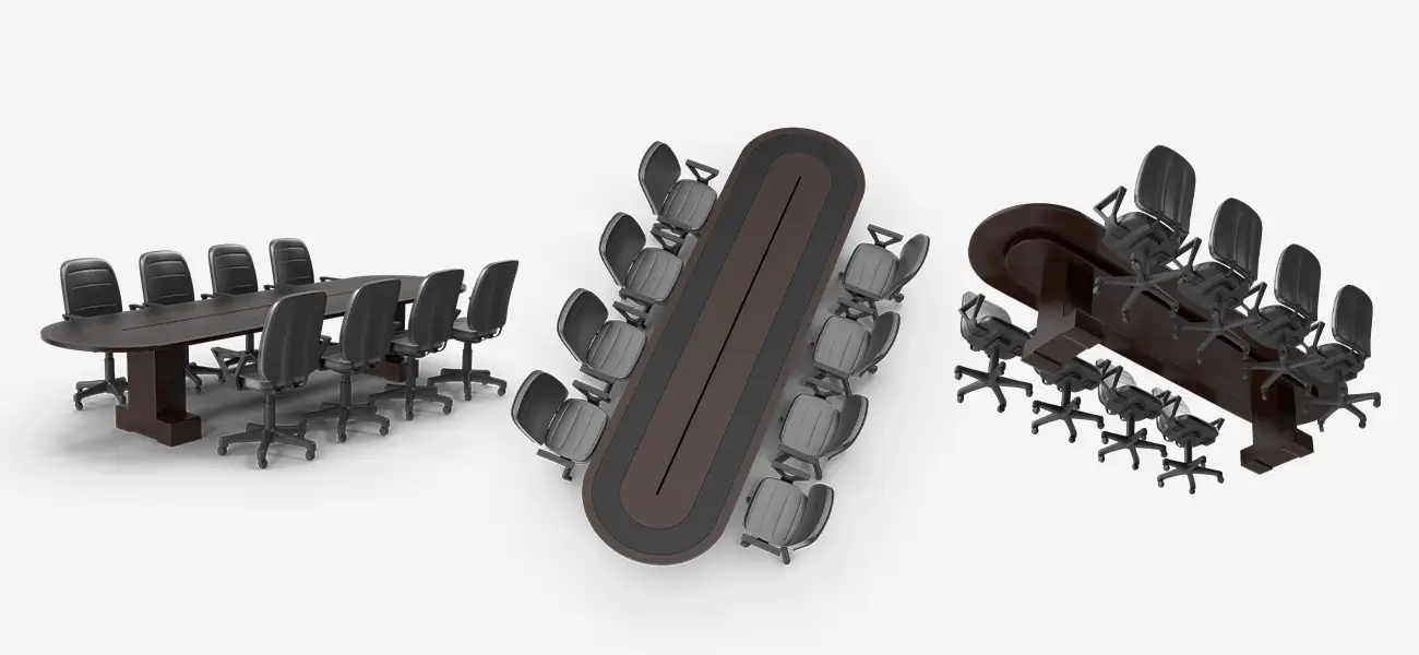 Furniture showcase from different angles